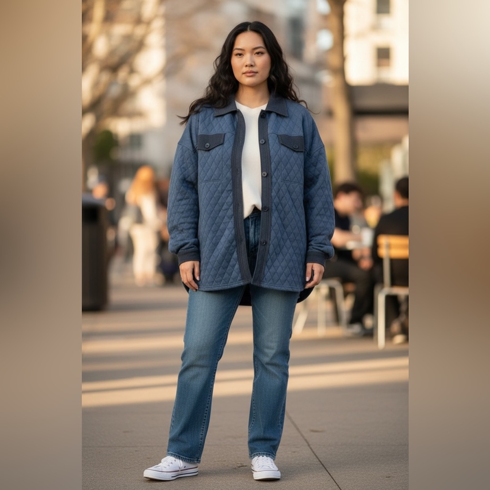 **Quilted Blue Jacket